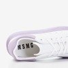 Женские белые спортивные туфли с фиолетовыми вставками Gulio - Обувь