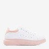 Женские белые спортивные туфли со вставками Gulio розового цвета - Обувь