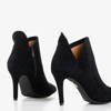 Женские черные сапоги на высоком каблуке Annalisa - Обувь