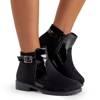 женские черные сапоги с пряжкой Konzuma - Обувь
