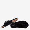Женские черные тапочки с бахромой Amassa - Обувь