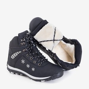 Женские черные зимние сапоги со снежинками Sniesavo - Обувь