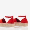 Женские красные эспадрильи на платформе Savanto - Обувь