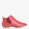 женские красные кожаные ботинки Chelsea Heidi - Обувь
