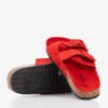 Женские красные тапочки с пряжками Recasa - Обувь