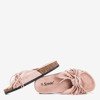 Женские светло-розовые тапочки с бахромой Amassa - Обувь