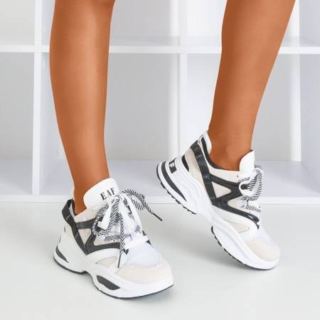 Бежеві жіночі кросівки з товстою підошвою Eafi - Взуття