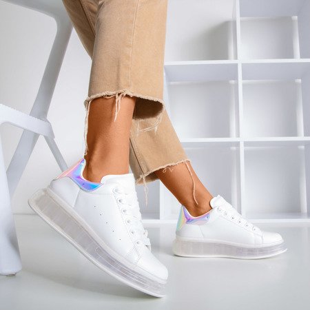 Білі кросівки з голографічною вставкою Judite - Взуття 1