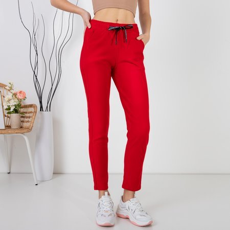 Червоні жіночі спортивні штани