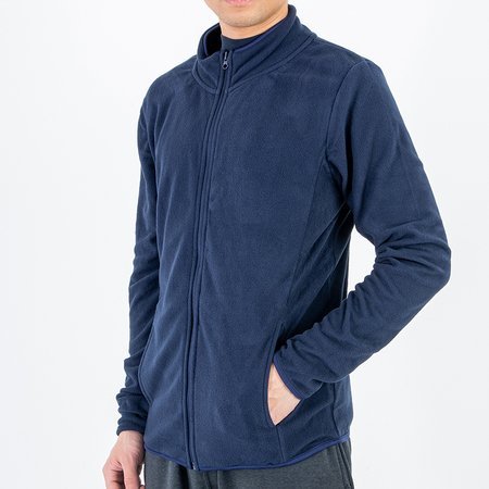 Чоловічий темно-синій светр з кишенями - Одяг