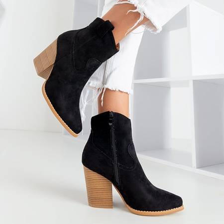 Чорні жіночі черевики ала ковбойські черевики Vitella - Взуття