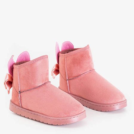 Дитячі темно-рожеві снігові черевики з оздобленням Furfur - Взуття