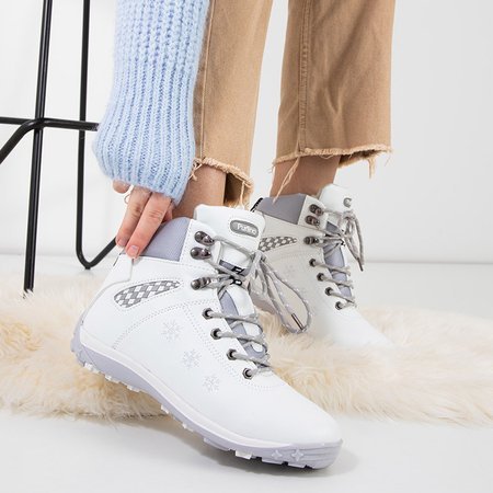 Жіночі білі зимові черевики зі сніжинками Sniesavo - Взуття