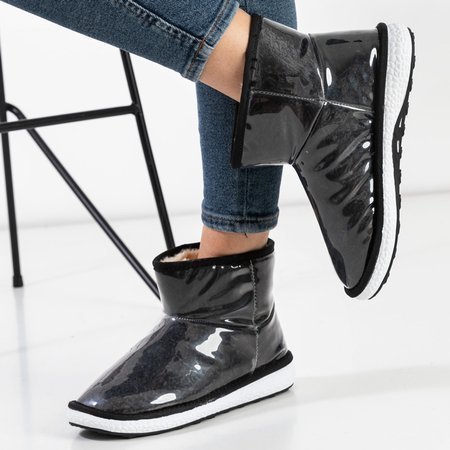 Жіночі чорні зимові чоботи з хутрами Shon - Взуття