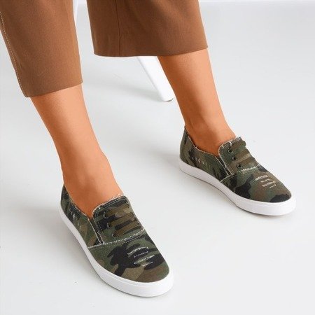 Жіночі зелені камуфляжні мокасини Leandra - Взуття