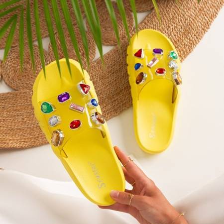 Жовті тапочки з камінчиками Тамаріце - Взуття