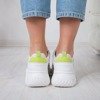 Білі кросівки з зеленою вставкою Miasea - Взуття