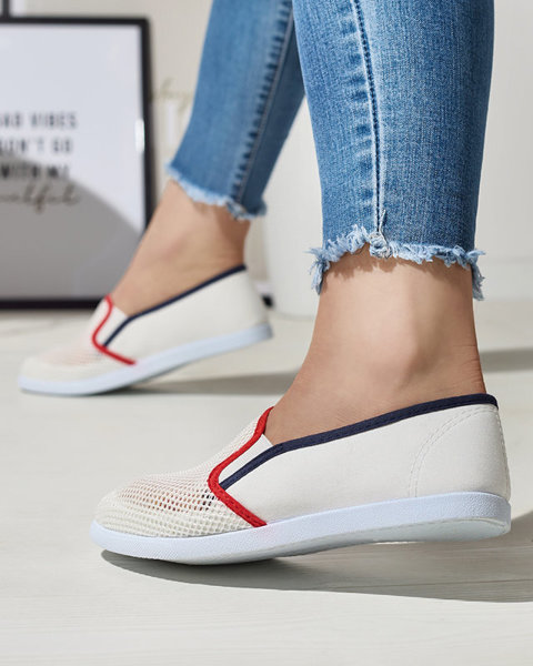 Білі мокасини з сітчастого матеріалу Dire - Взуття