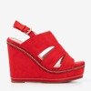 Червоні босоніжки на клині Boneta - Взуття 1