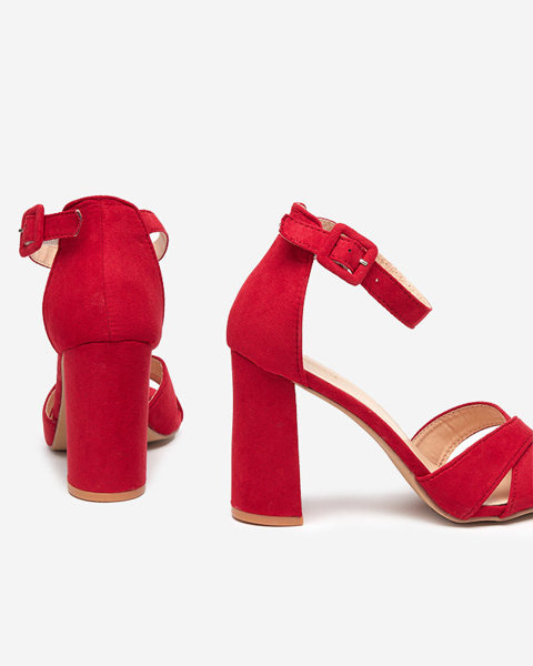 Червоні жіночі босоніжки на стовпі Lexyr - Взуття