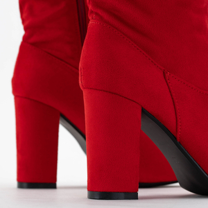 Червоні жіночі чоботи на підборах Grisa