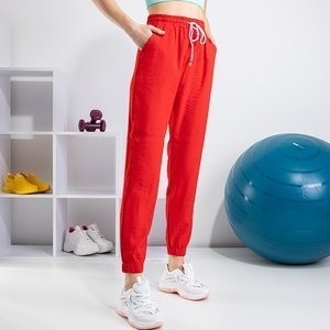 Червоні жіночі спортивні штани PLUS SIZE