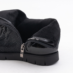 Чорні дитячі лаковані черевики Lasla
