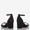Чорні жіночі босоніжки на низькій стійці Пуддін - Взуття