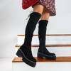 Чорні жіночі ботфорти з еко-замші Silvana - Взуття