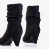 Чорні жіночі черевики на трикутному каблуці Mikare - Взуття