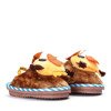 Дитячі тапочки коричневого та синього кольору Почі - Взуття