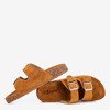 Коричневі жіночі шльопанці з пряжками Selemaia - Взуття 1