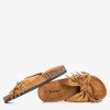Коричневі жіночі тапочки з бахромою Amassa - Взуття