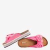 Неонові рожеві жіночі шльопанці з бантом Kordesa - Взуття 1