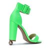 Неонові зелені босоніжки на стійці Кеті - Взуття