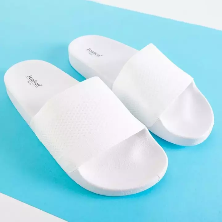 OUTLET Білі жіночі тапочки Ava - Взуття