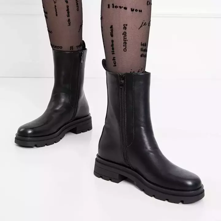OUTLET Чорні жіночі чоботи від Dolfina - Взуття