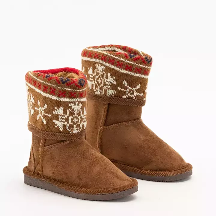 OUTLET Коричневі дитячі снігові черевики Snowiis - Взуття