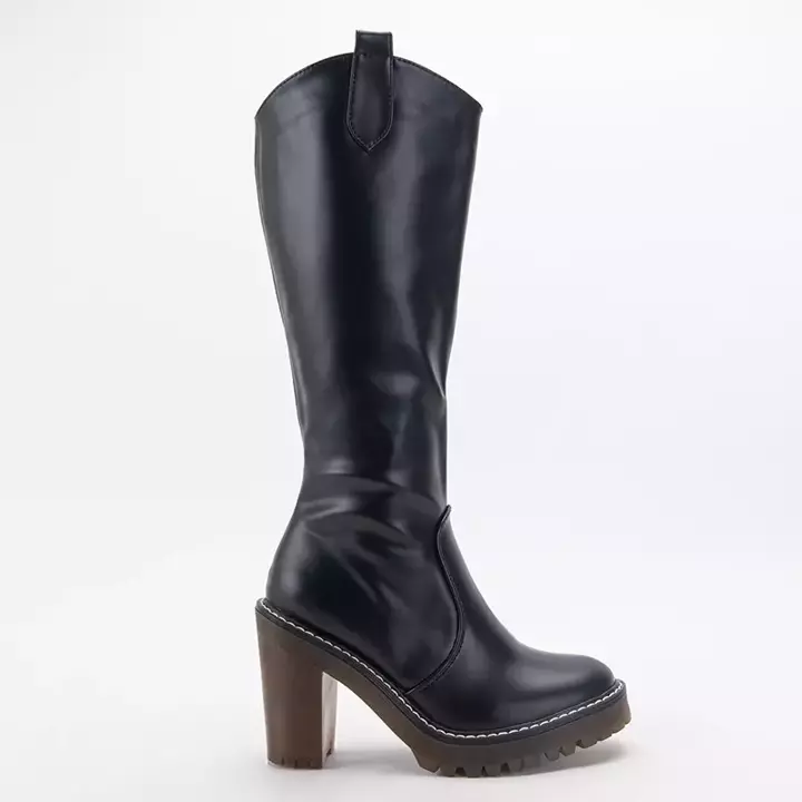 OUTLET Жіночі теплі чоботи чорного кольору Ziva - Взуття