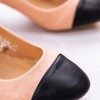 Рожеві насоси з чорним носком Рудольфіни - Взуття