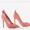 Рожеві туфлі на шпильках з вушками на п'ятці Felisiti- Взуття 