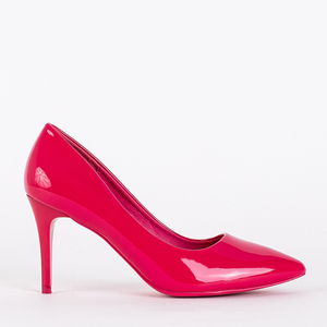 Рожеві жіночі лаковані туфлі на підборах Valoris