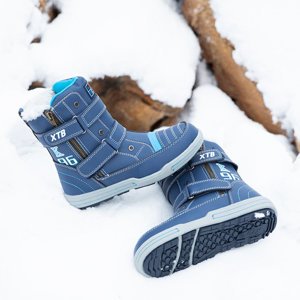 Сині хлопчачі снігові черевики з орнаментом Kaiser - Взуття