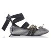 Сірі балерини зі стрічкою Serelinna - Взуття