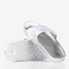 Срібні жіночі тапочки з написом HATE &amp; LOVE - Взуття 1