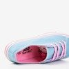 Світло-блакитні кросівки з рожевими шнурками Фіпси - Взуття