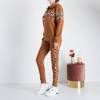 Світло-коричневий жіночий спортивний костюм з леопардовим принтом - Одяг