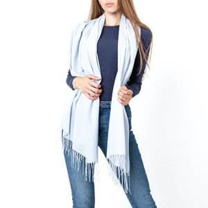 Світло-сірий жіночий шарф
