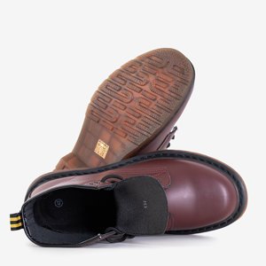 Темно-бордові чоловічі черевики на шнурівці Maksym - Взуття