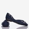 Темно-сині жіночі балетки з перлами Emanossa - Взуття 1